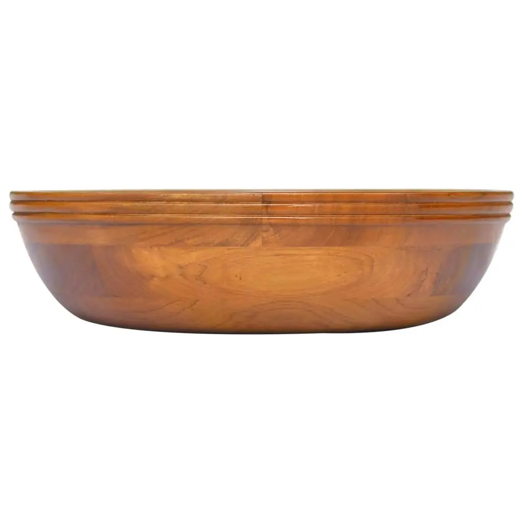 Basin Solid Teak Wood Î¦40x10 cm 326160