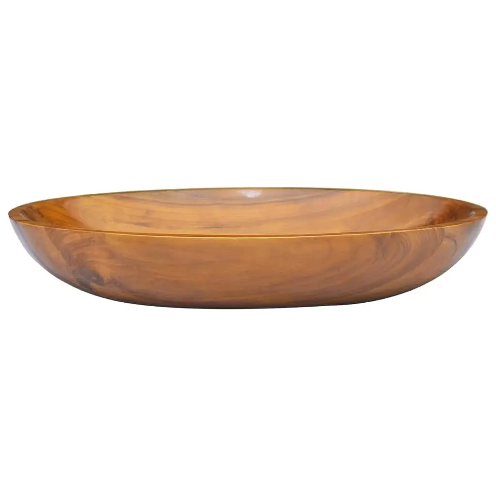 Basin Solid Teak Wood 60x40x10 cm 326162