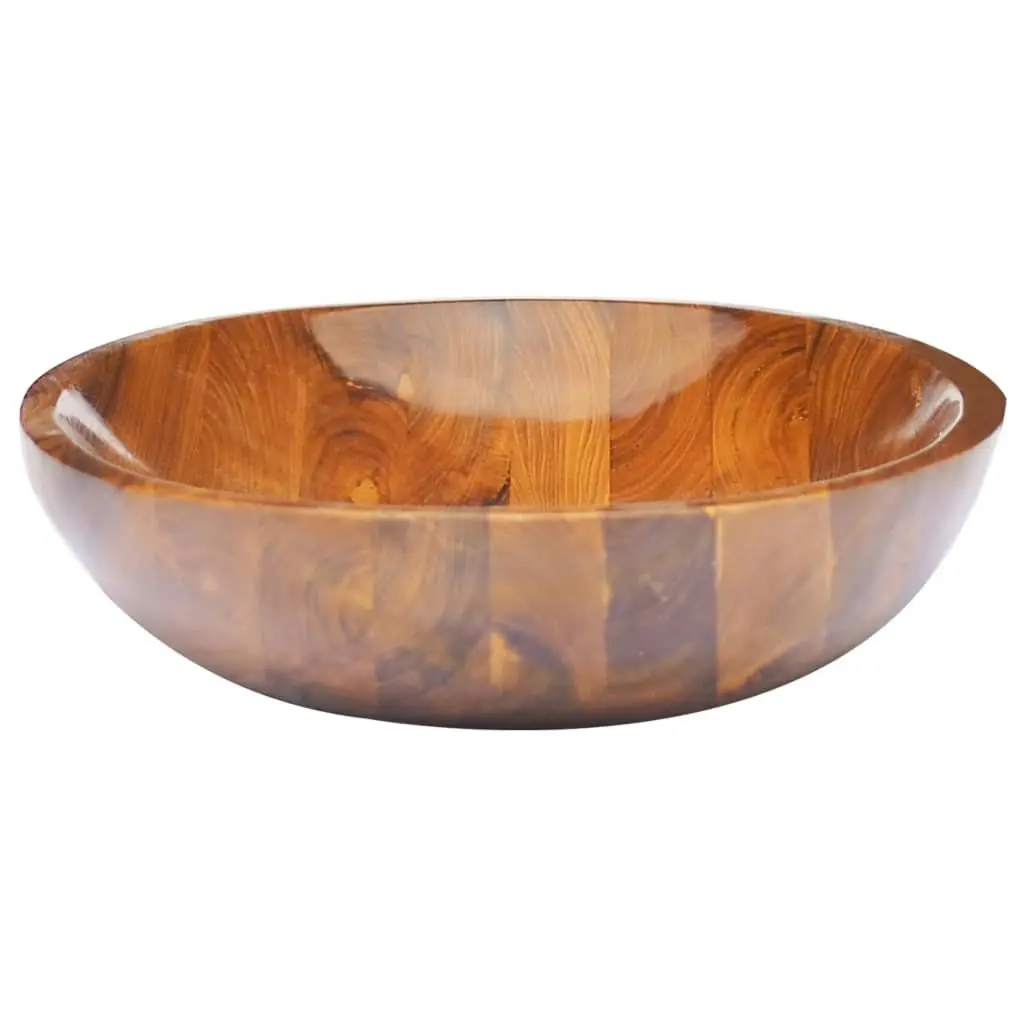 Basin Solid Teak Wood 60x40x10 cm 326162