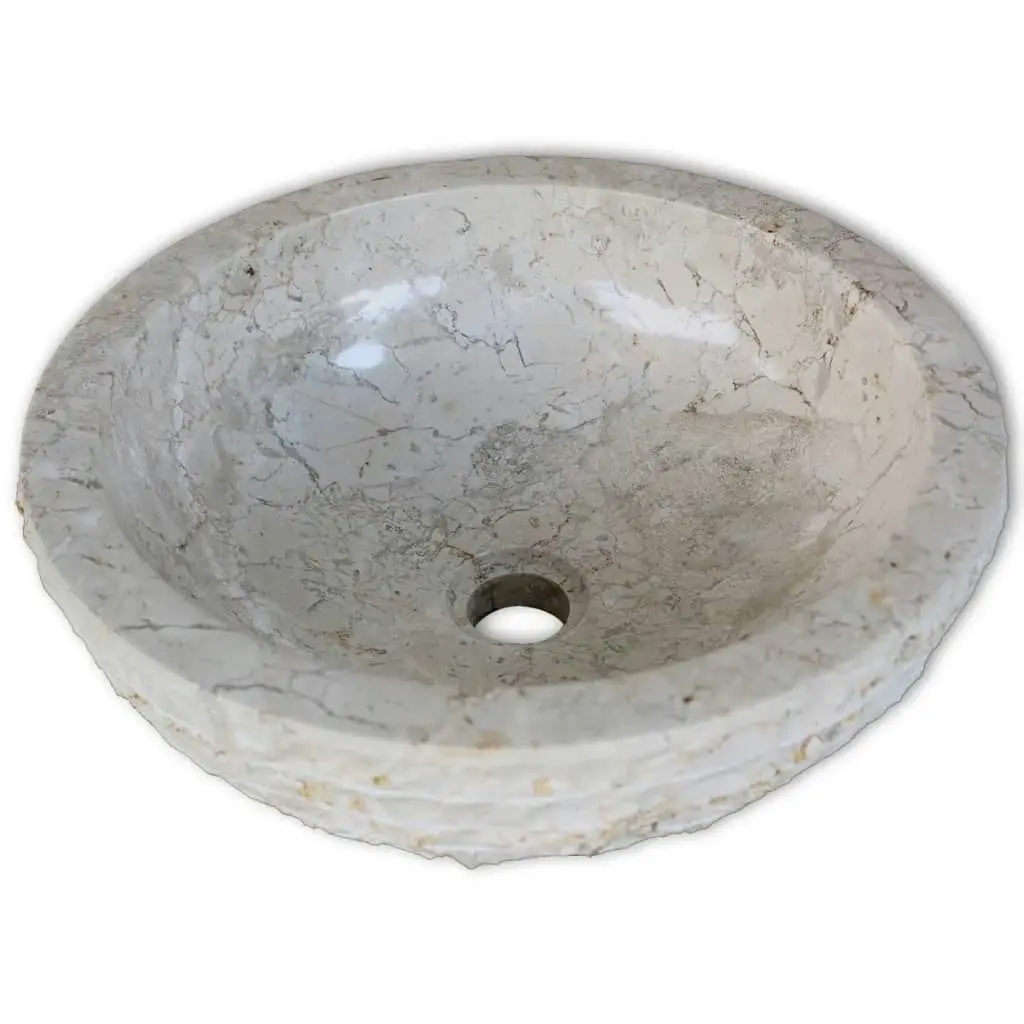 Basin Marble 40 cm Cream 242673