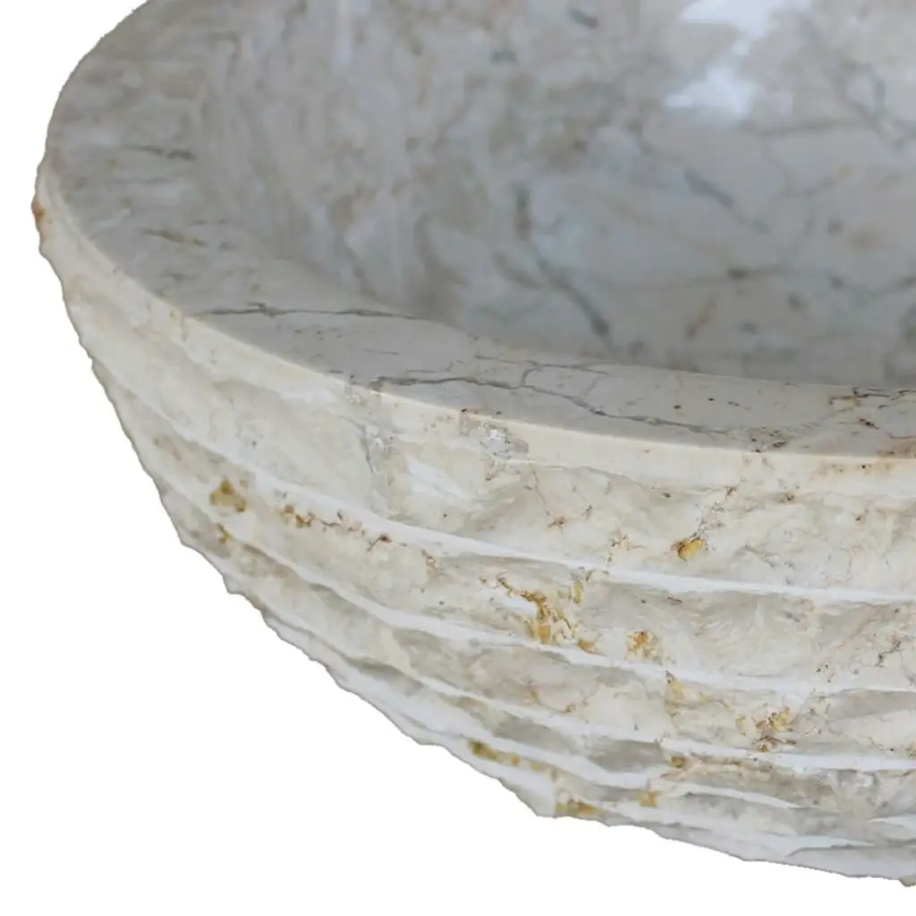 Basin Marble 40 cm Cream 242673