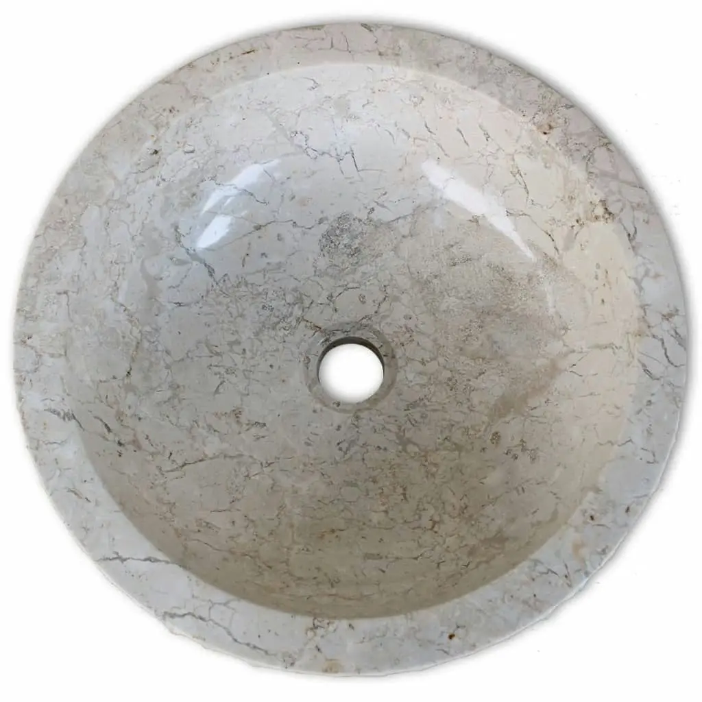 Basin Marble 40 cm Cream 242673