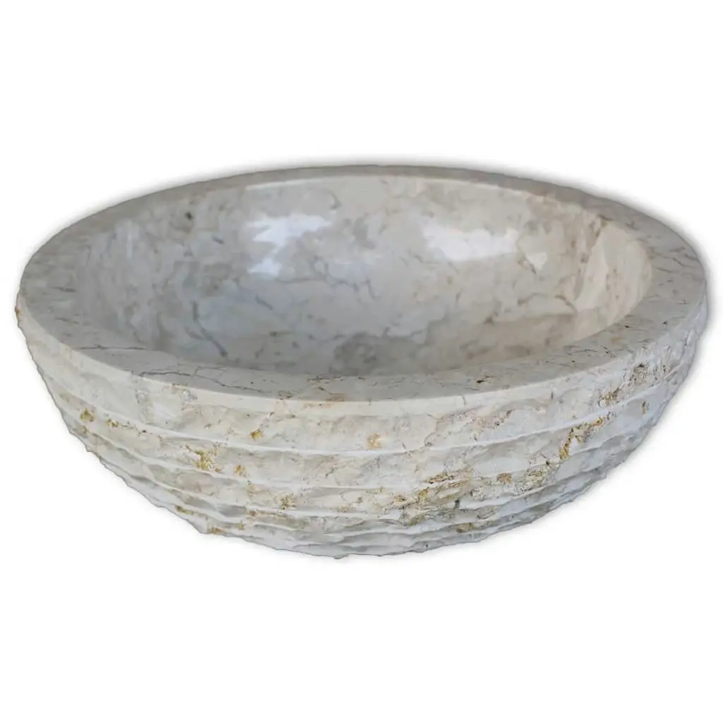 Basin Marble 40 cm Cream 242673