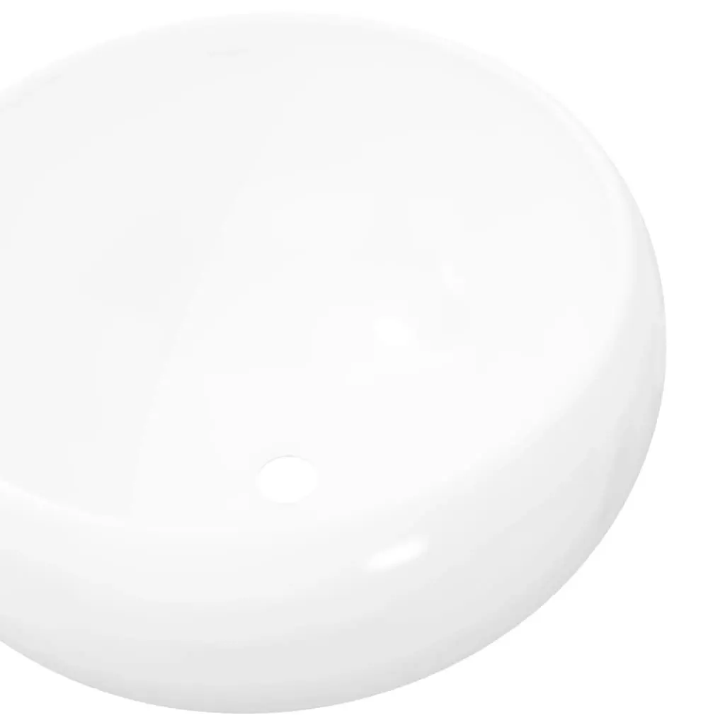 Basin Round Ceramic White 40x15 cm 142340