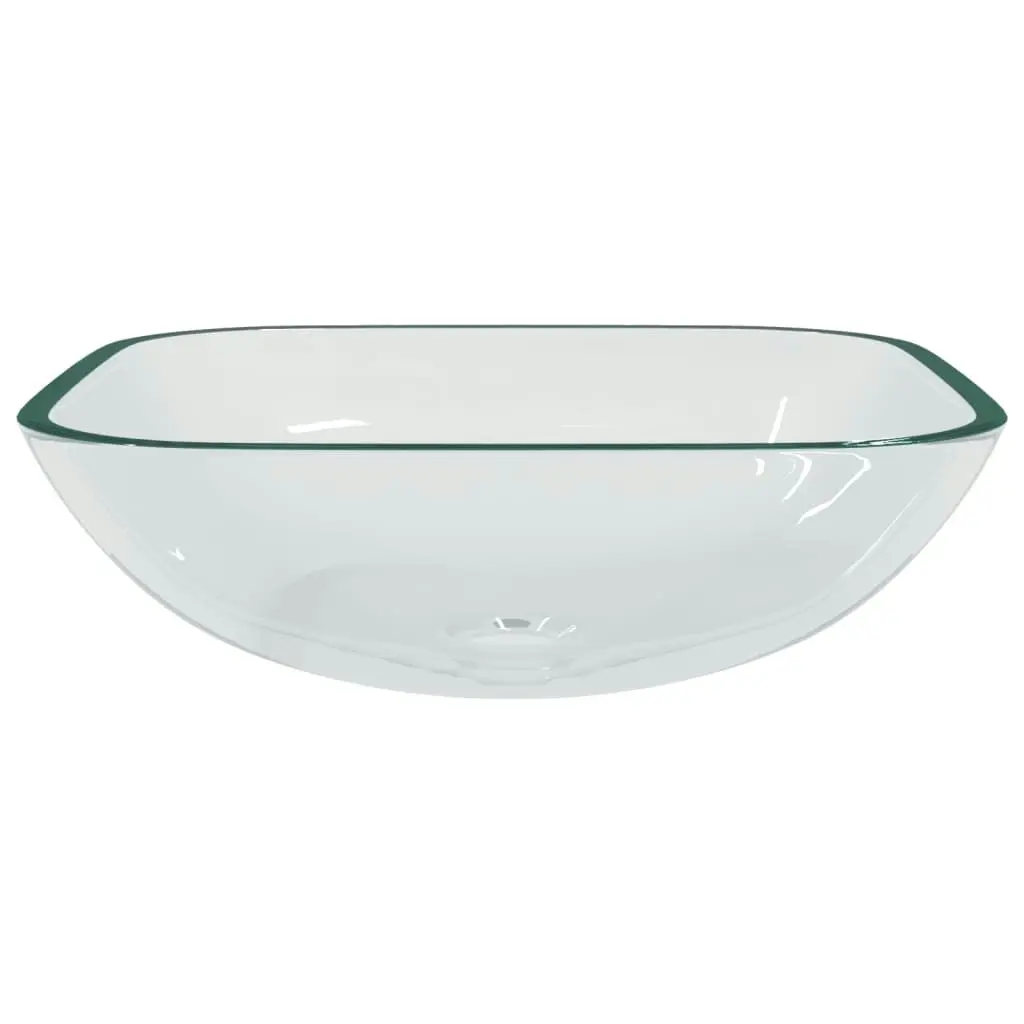 Basin Glass 42x42x14 cm Transparent 345236