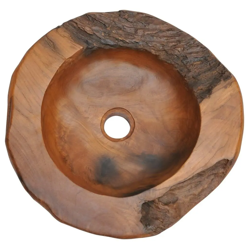 Basin Solid Teak 45 cm 243475