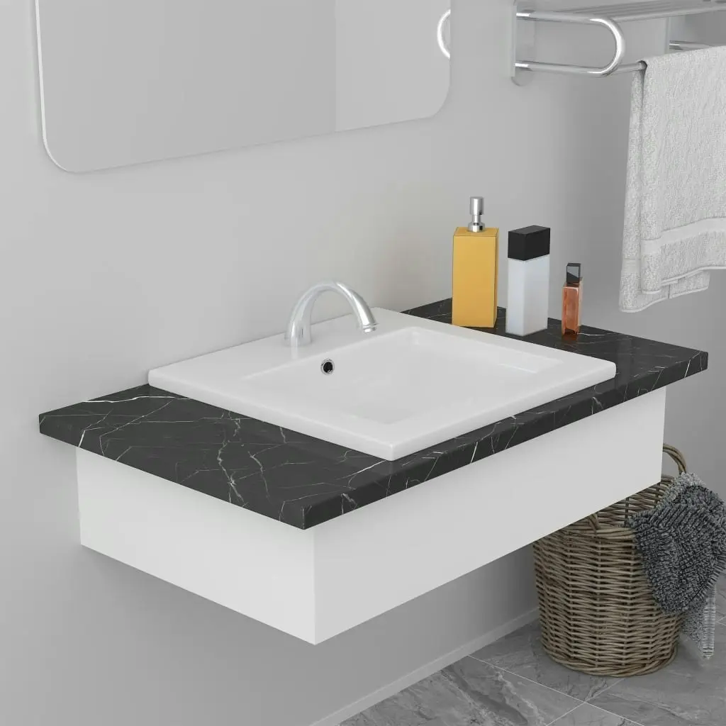 Built-in Basin 42x39x18 cm Ceramic White 145060