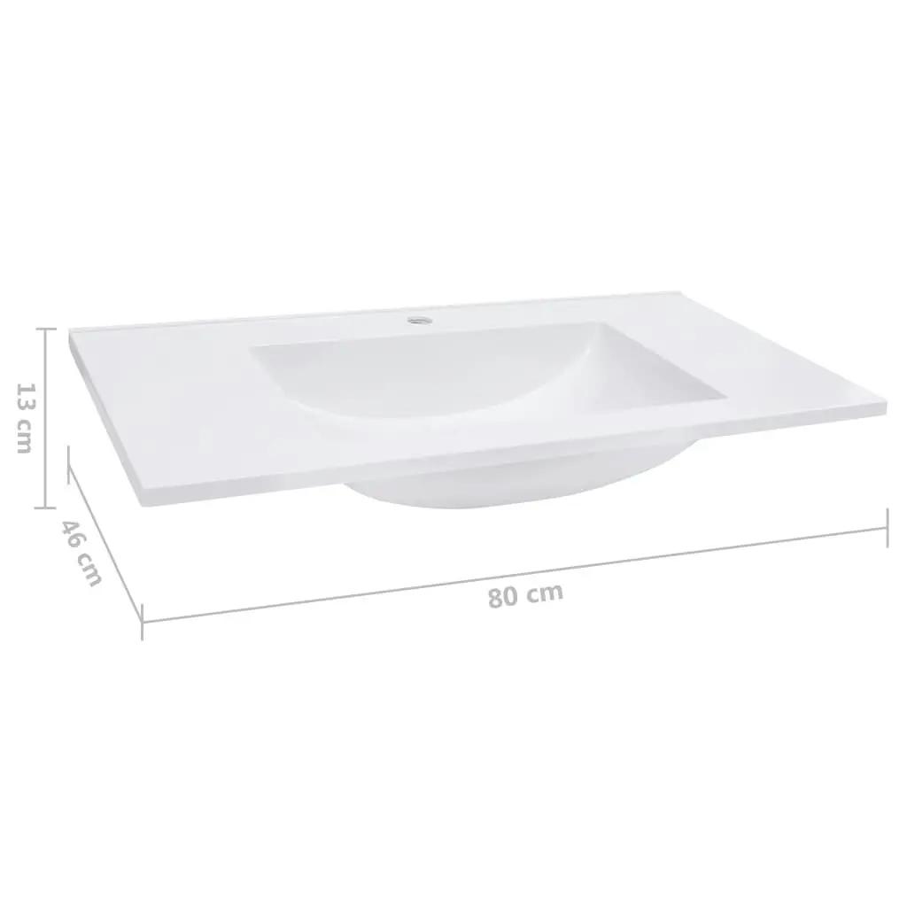 Built-in Wash Basin 800x460x130 mm SMC White 146517