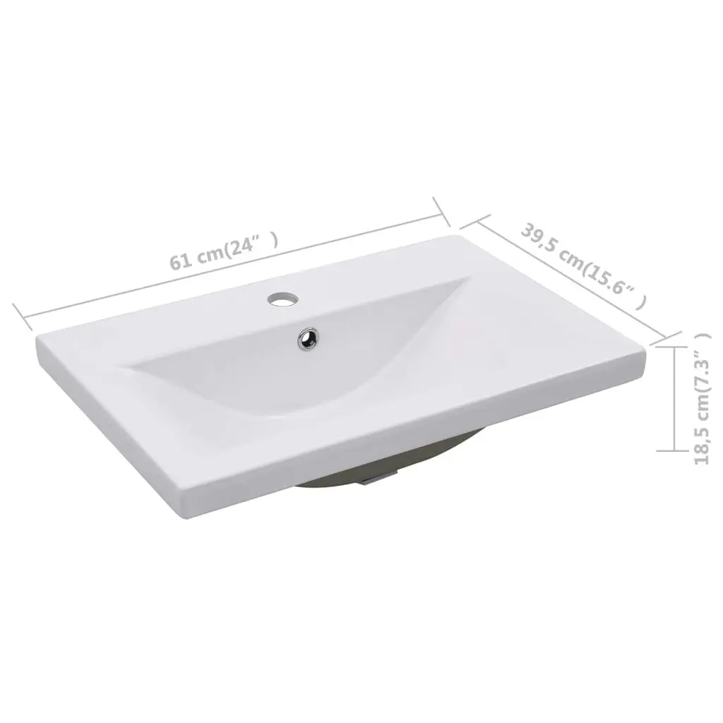 Built-in Basin 61x39.5x18.5 cm Ceramic White 145061