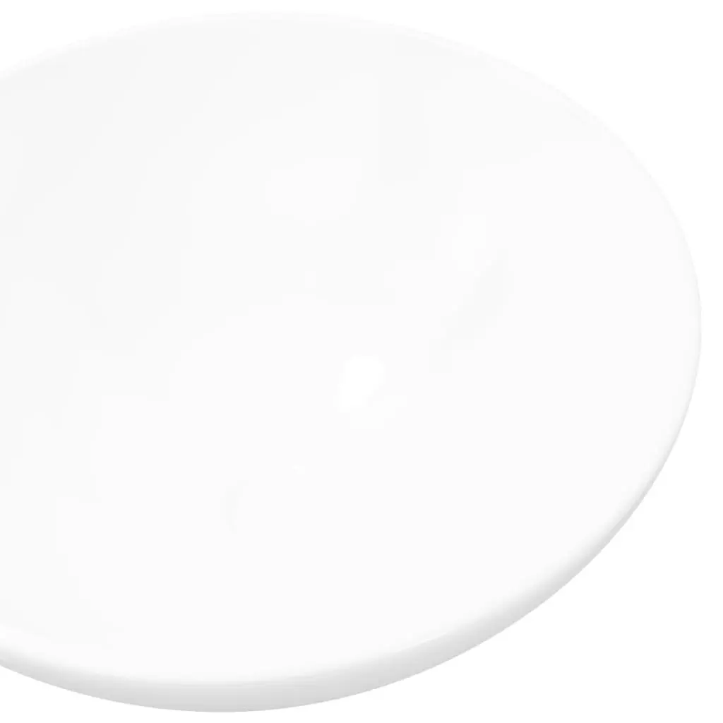 Ceramic Bathroom Sink Basin White Round 141928