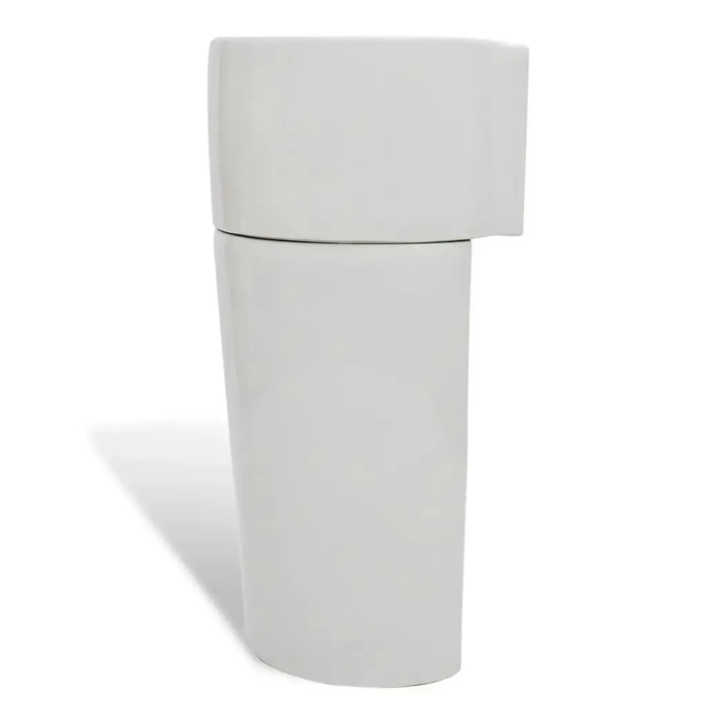 Ceramic Stand Bathroom Sink Basin Faucet/Overflow Hole White 141942