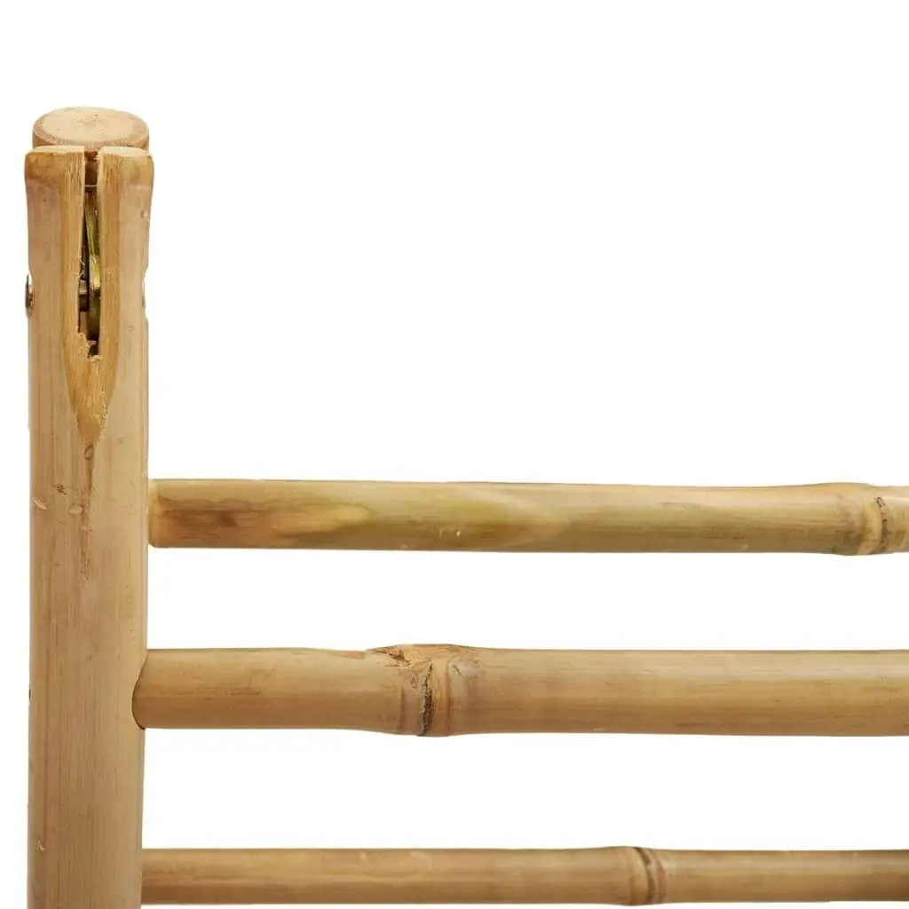 Double Towel Ladder with 4 Rungs 90x50x100 cm Bamboo 368036