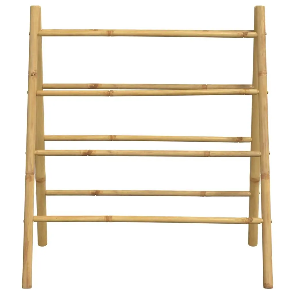 Double Towel Ladder with 4 Rungs 90x50x100 cm Bamboo 368036