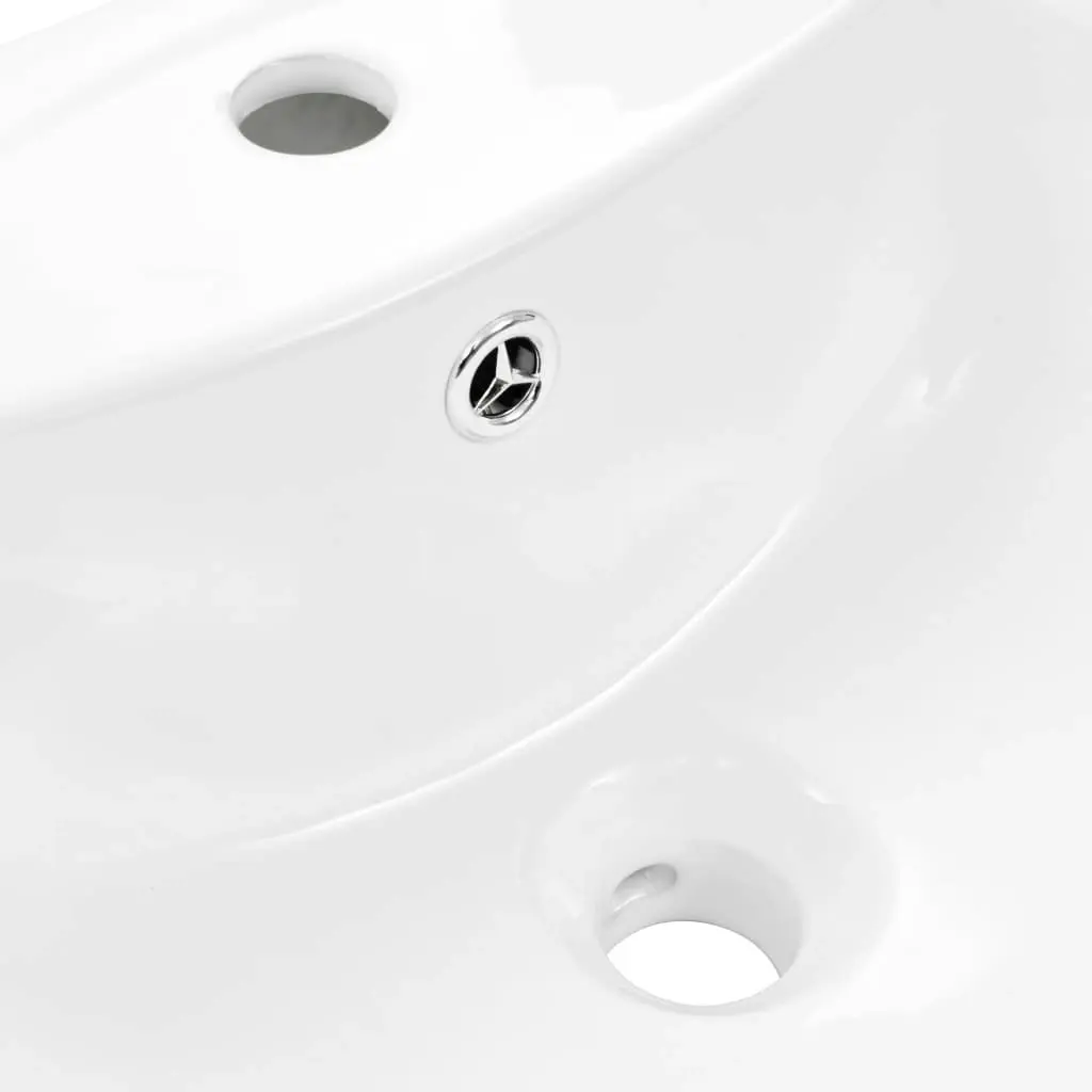 Freestanding Basin with Pedestal Ceramic White 650x520x200 mm 143001