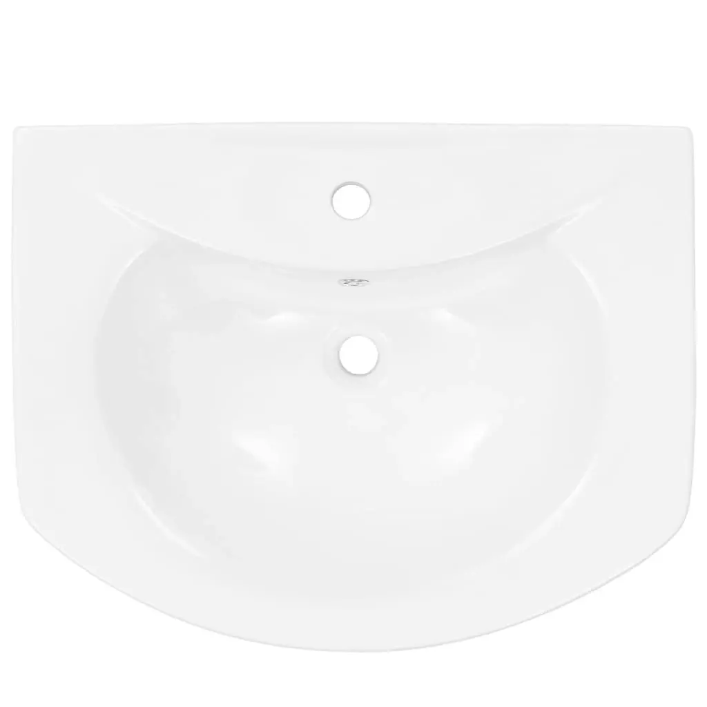 Freestanding Basin with Pedestal Ceramic White 650x520x200 mm 143001