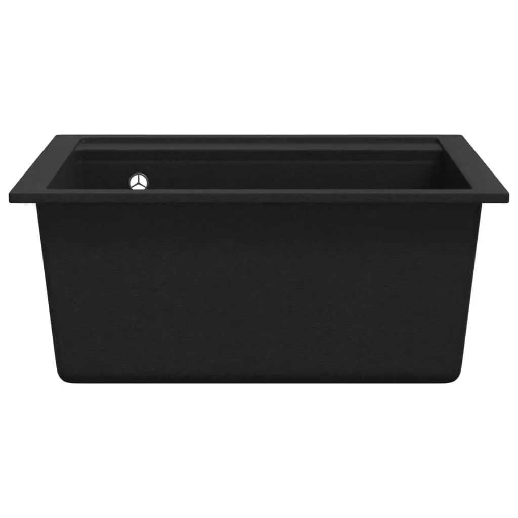 Granite Kitchen Sink Single Basin Black 145520