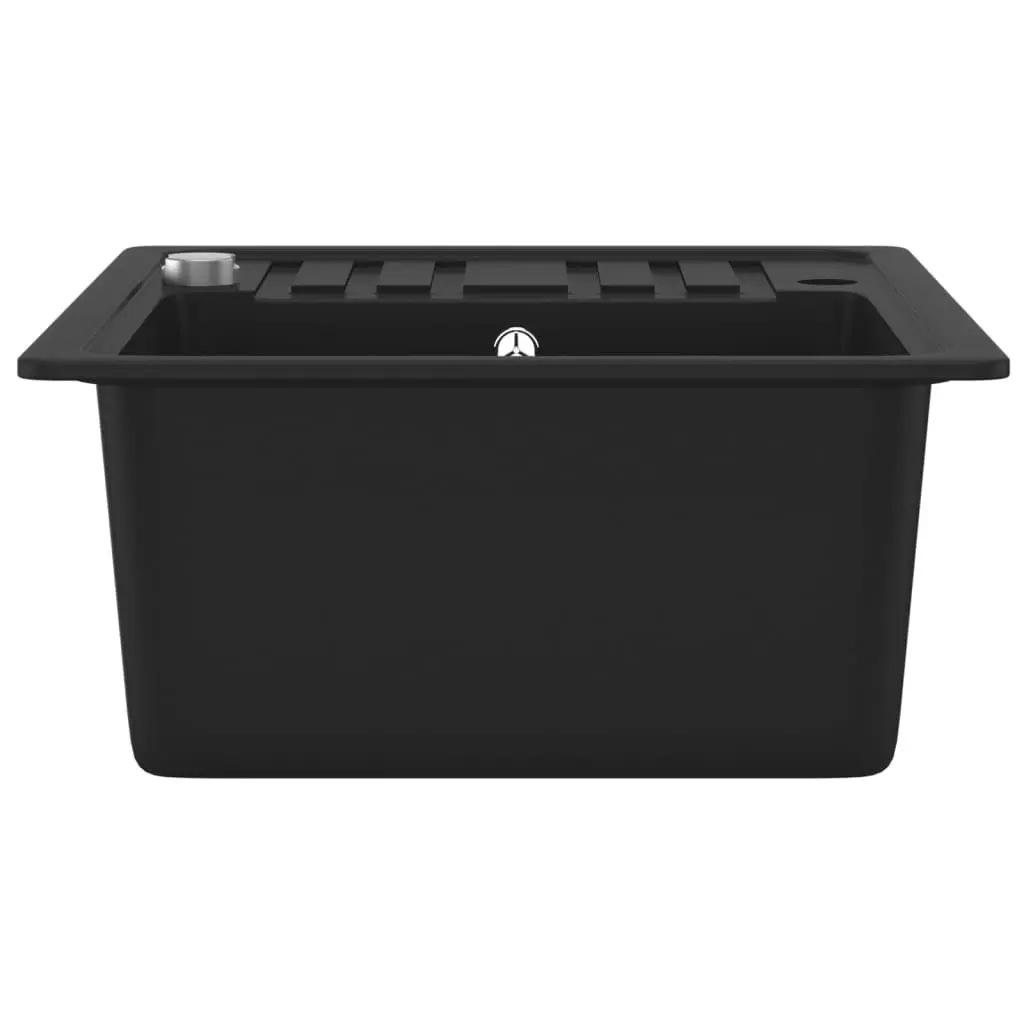 Granite Kitchen Sink Single Basin Black 145524