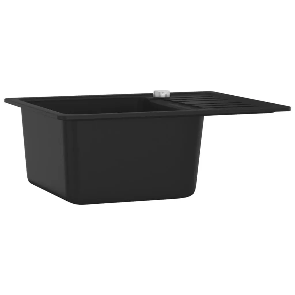 Granite Kitchen Sink Single Basin Black 145524