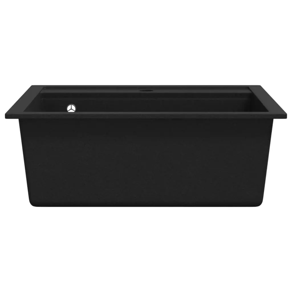 Granite Kitchen Sink Single Basin Black 145526