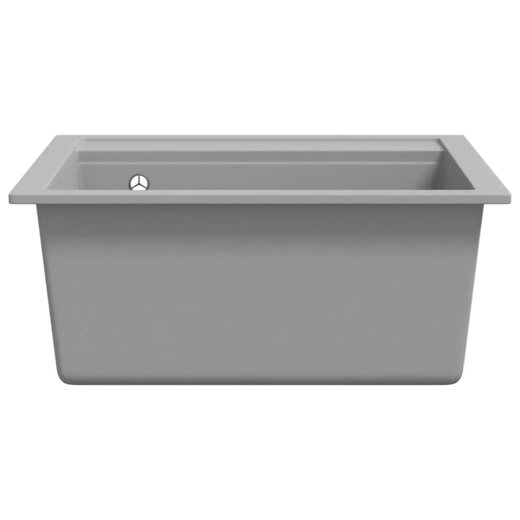 Granite Kitchen Sink Single Basin Grey 145521