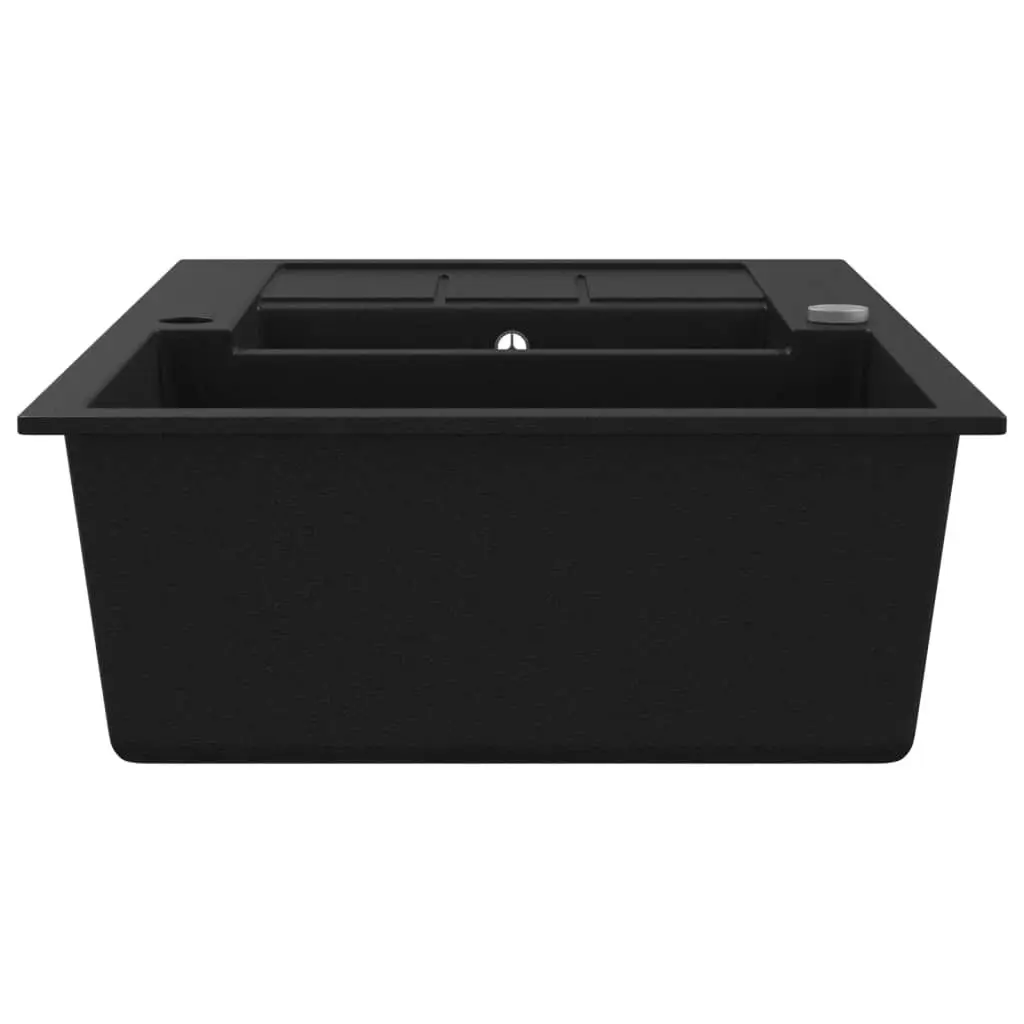 Granite Kitchen Sink Double Basin Black 145522