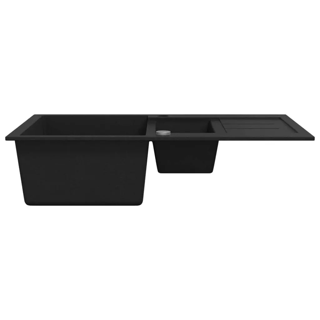 Granite Kitchen Sink Double Basin Black 145522