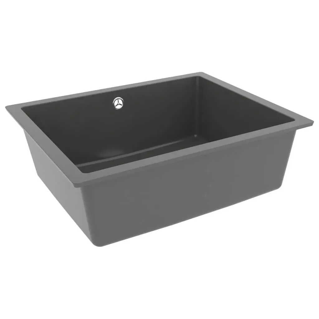 Kitchen Sink with Overflow Hole Grey Granite 151001