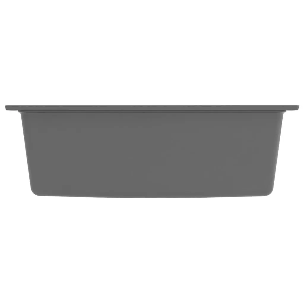 Kitchen Sink with Overflow Hole Grey Granite 151001