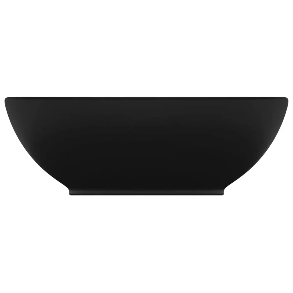 Luxury Basin Oval-shaped Matt Black 40x33 cm Ceramic 146931