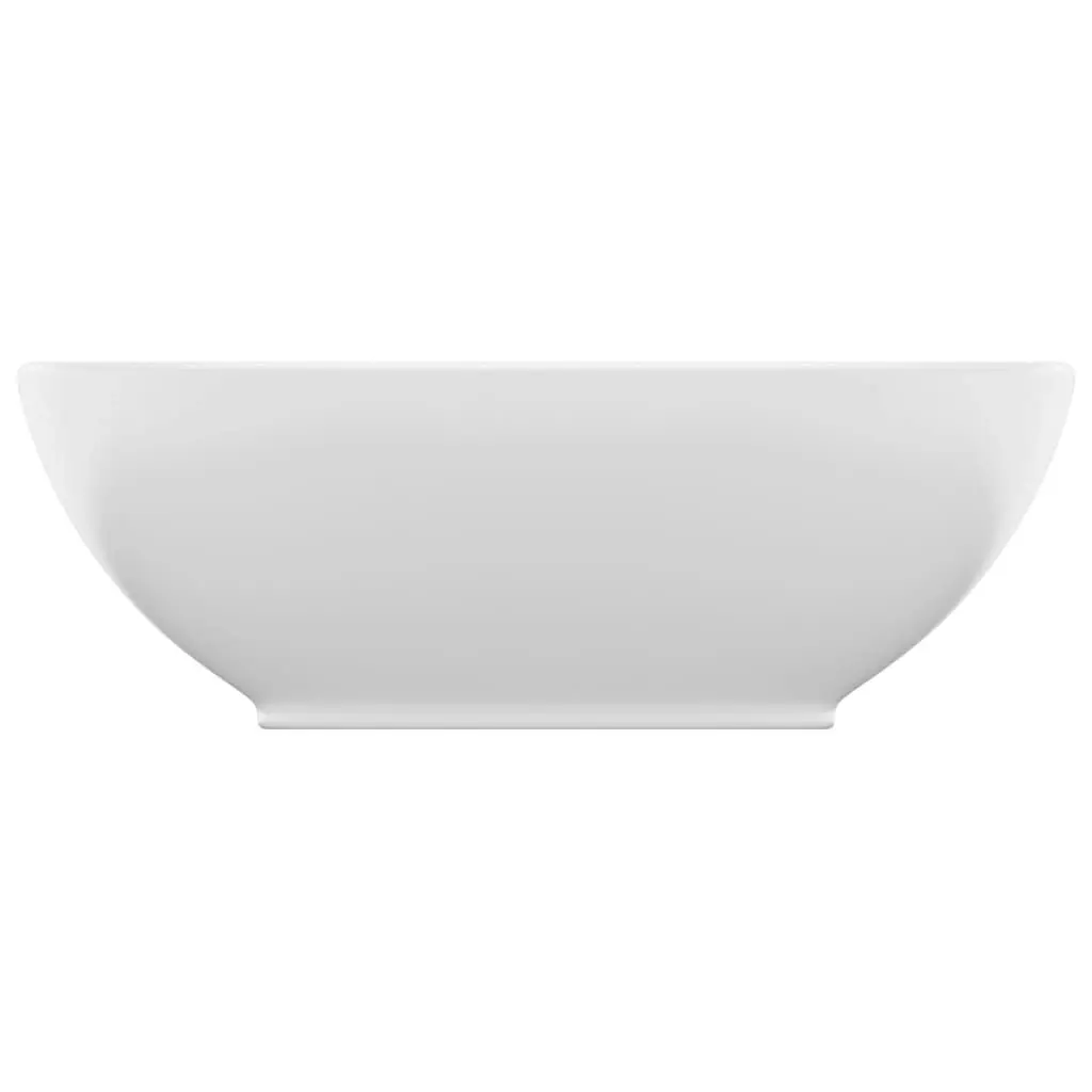 Luxury Basin Oval-shaped Matt White 40x33 cm Ceramic 146921