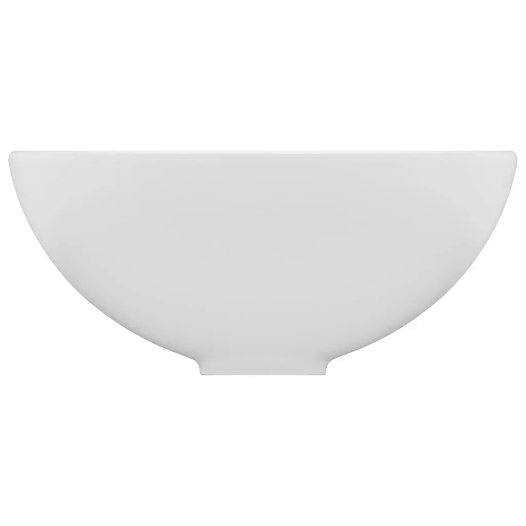 Luxury Bathroom Basin Round Matt White 32.5x14 cm Ceramic 146965