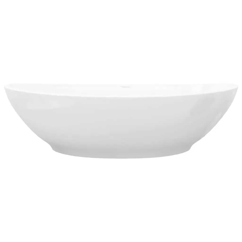 Luxury Ceramic Basin Oval with Overflow and Faucet Hole 140678