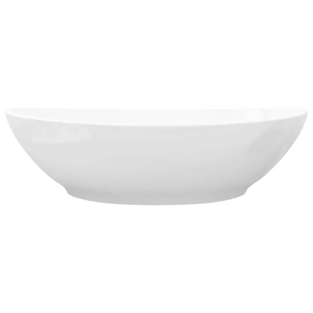 Luxury Ceramic Basin Oval-shaped Sink White 40 x 33 cm 140674