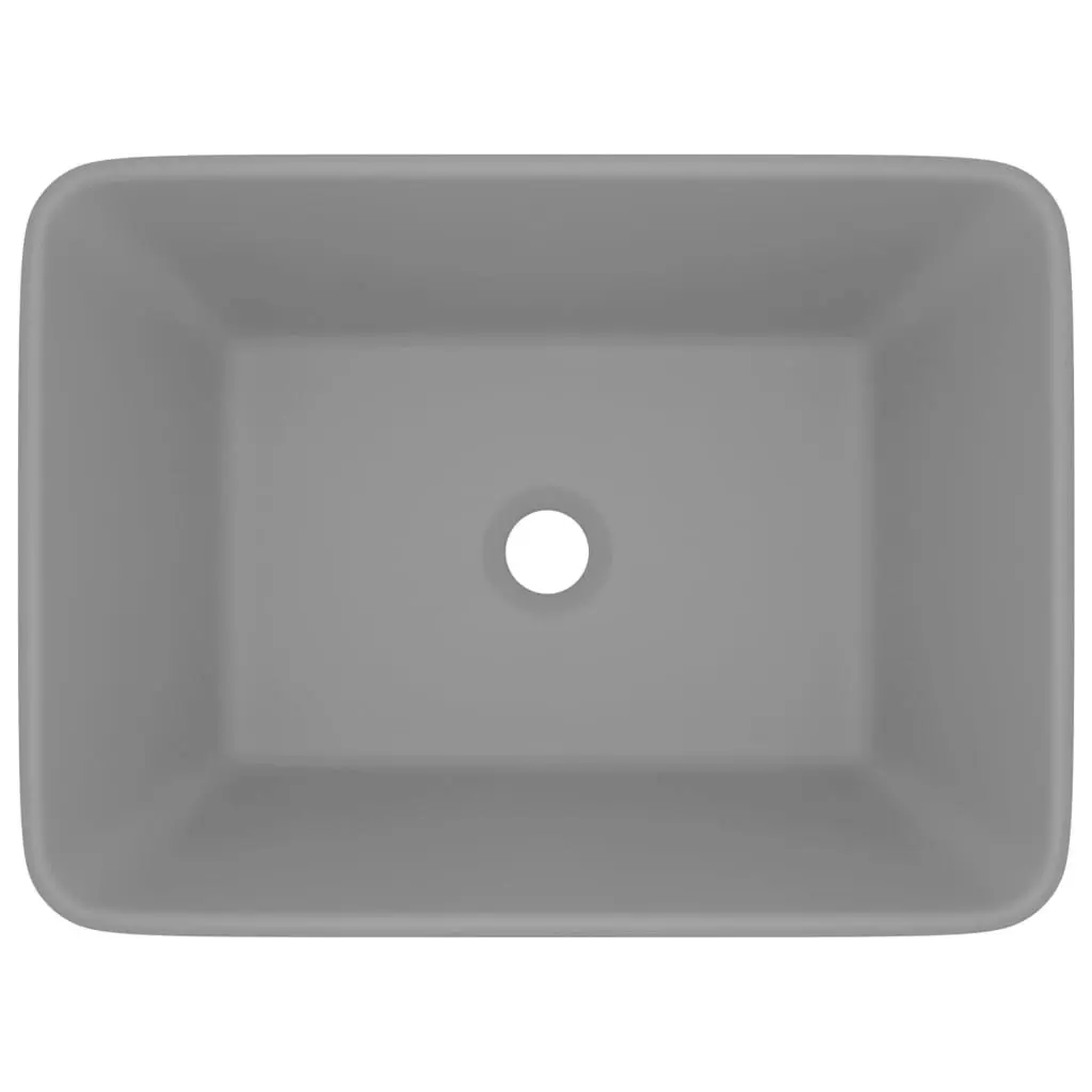 Luxury Wash Basin Matt Light Grey 41x30x12 cm Ceramic 147048