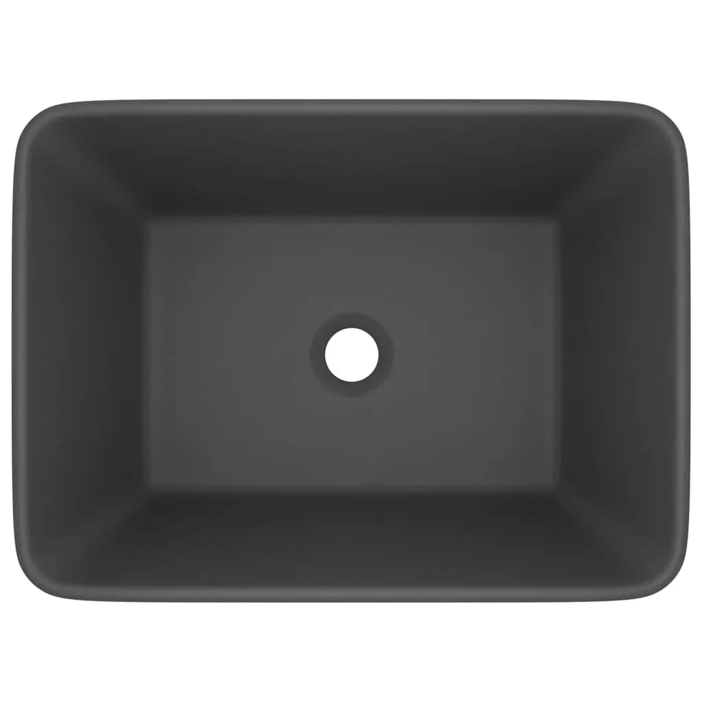 Luxury Wash Basin Matt Dark Grey 41x30x12 cm Ceramic 147049