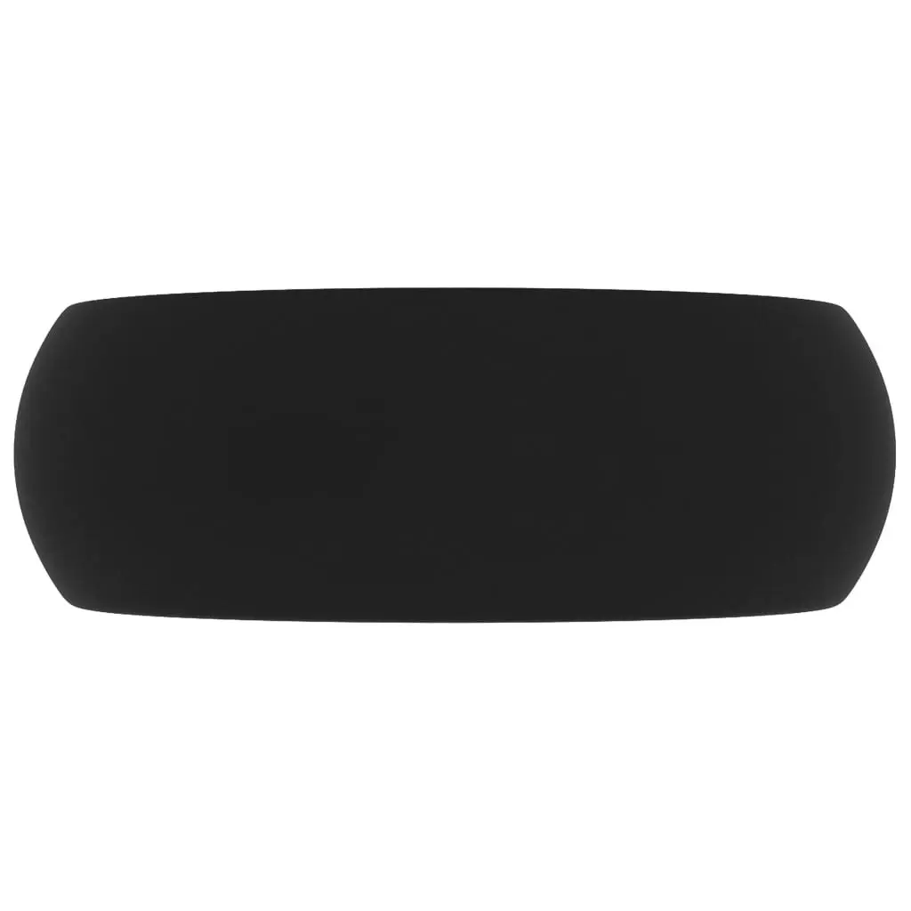 Luxury Wash Basin Round Matt Black 40x15 cm Ceramic 147008