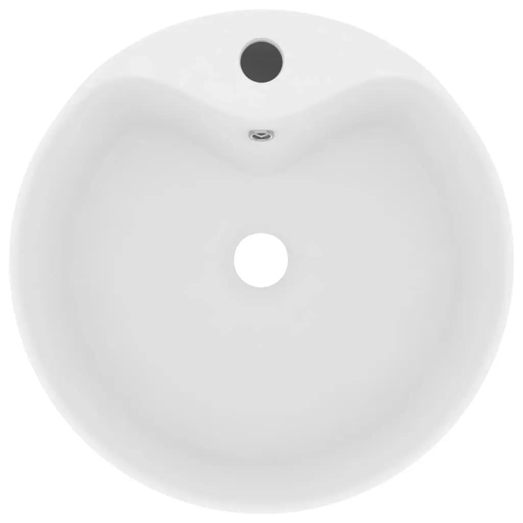 Luxury Wash Basin with Overflow Matt White 36x13 cm Ceramic 147031