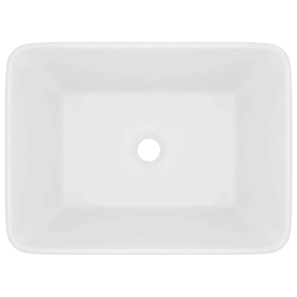 Luxury Wash Basin Matt White 41x30x12 cm Ceramic 147042