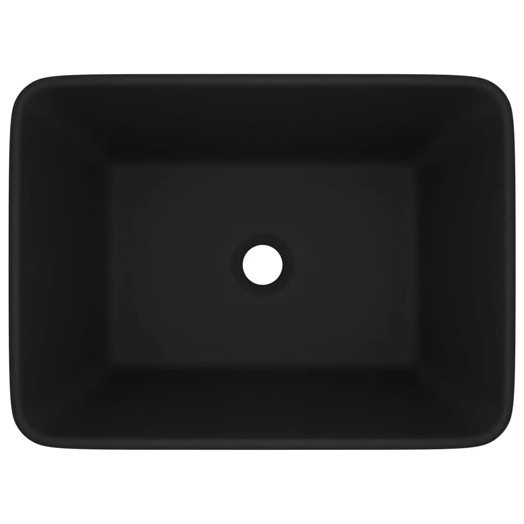 Luxury Wash Basin Matt Black 41x30x12 cm Ceramic 147052