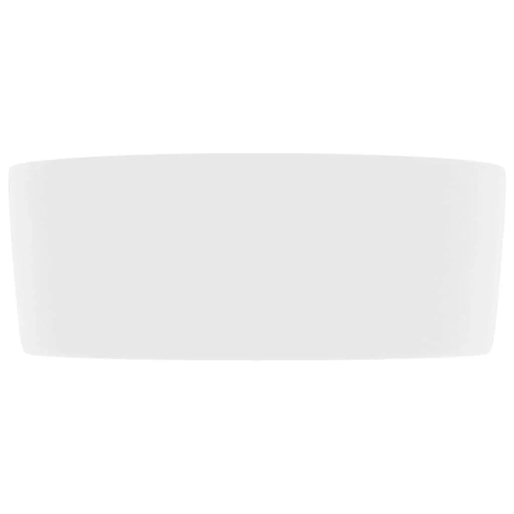 Luxury Wash Basin Round Matt White 40x15 cm Ceramic 147009