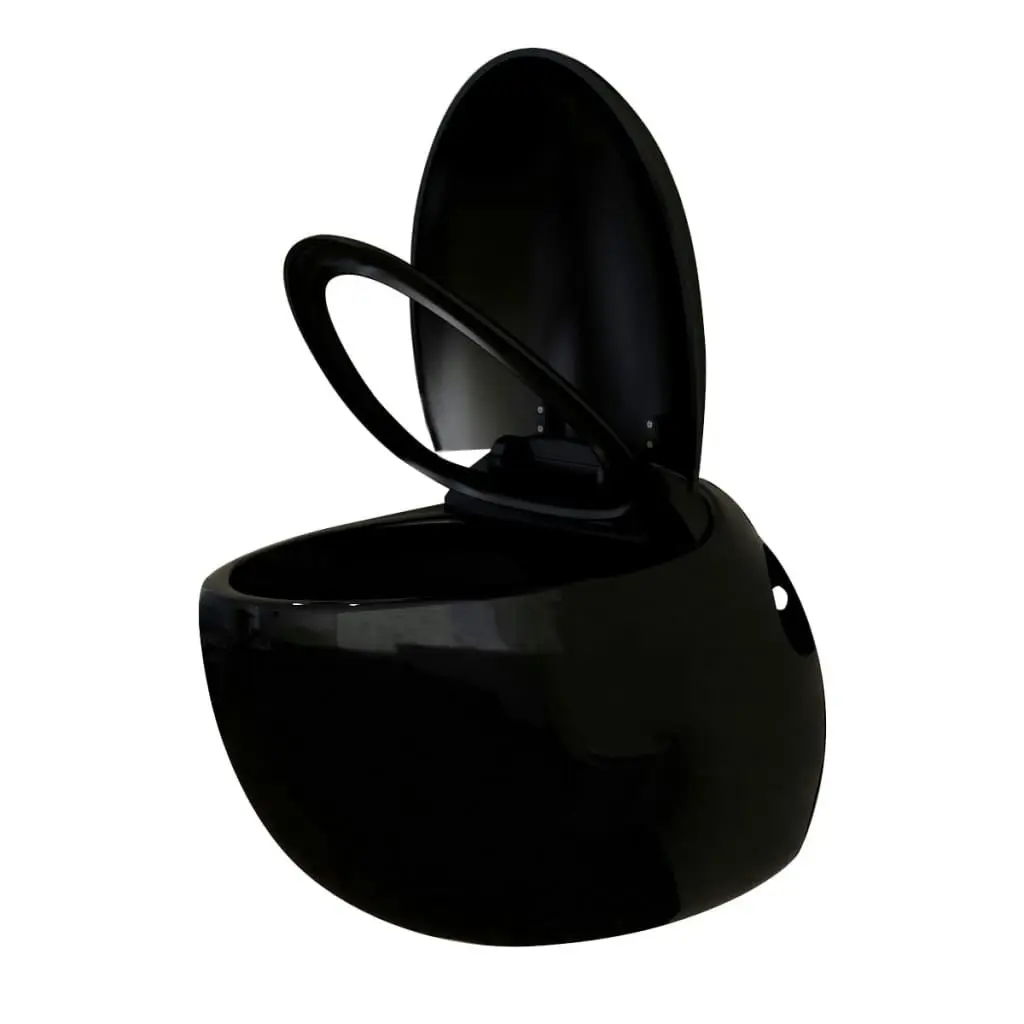 New Wall Hung Toilet Black Egg Shape 240375