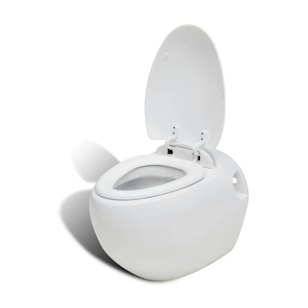 New Wall Hung Toilet White unique egg design 240374