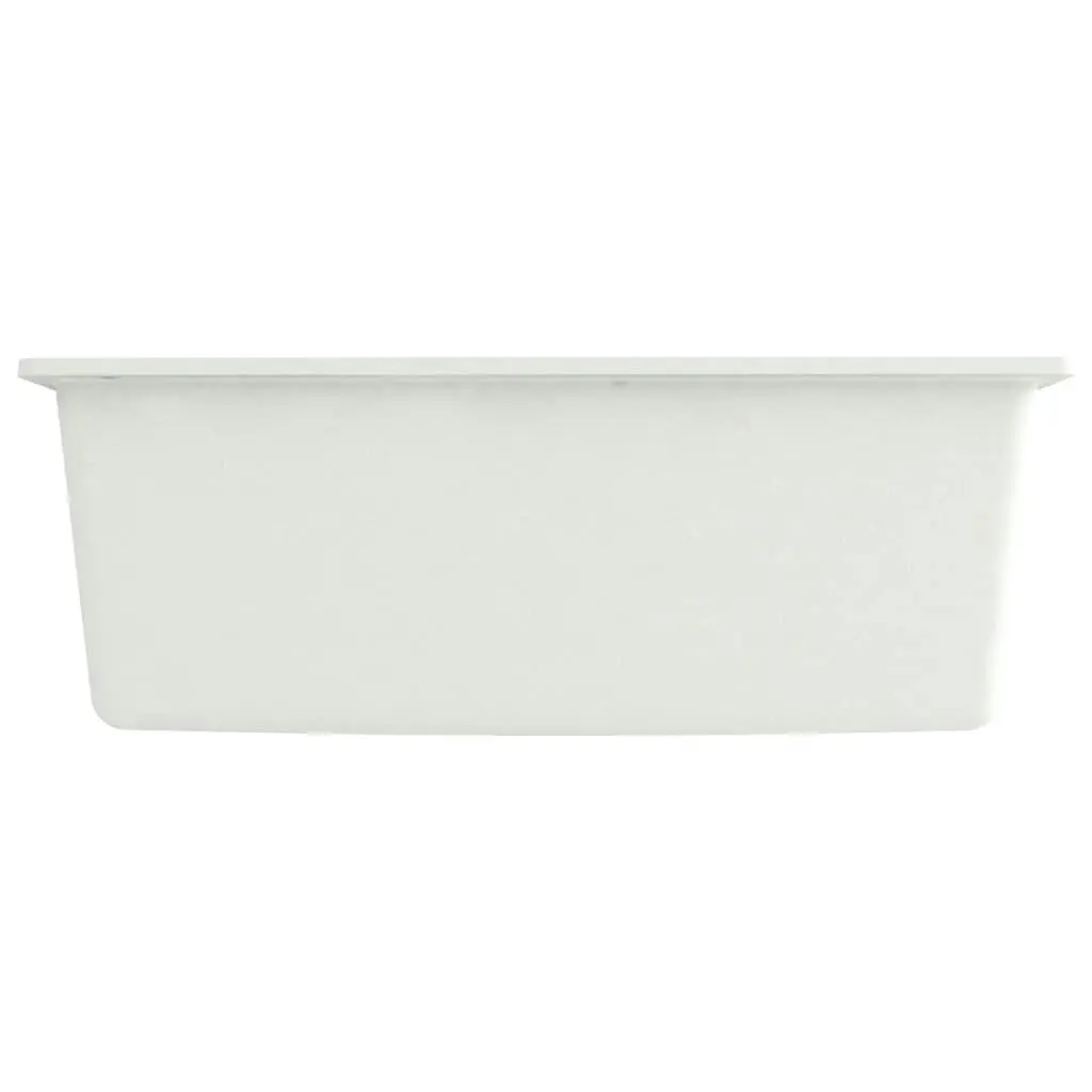 Kitchen Sink with Overflow Hole White Granite 150998