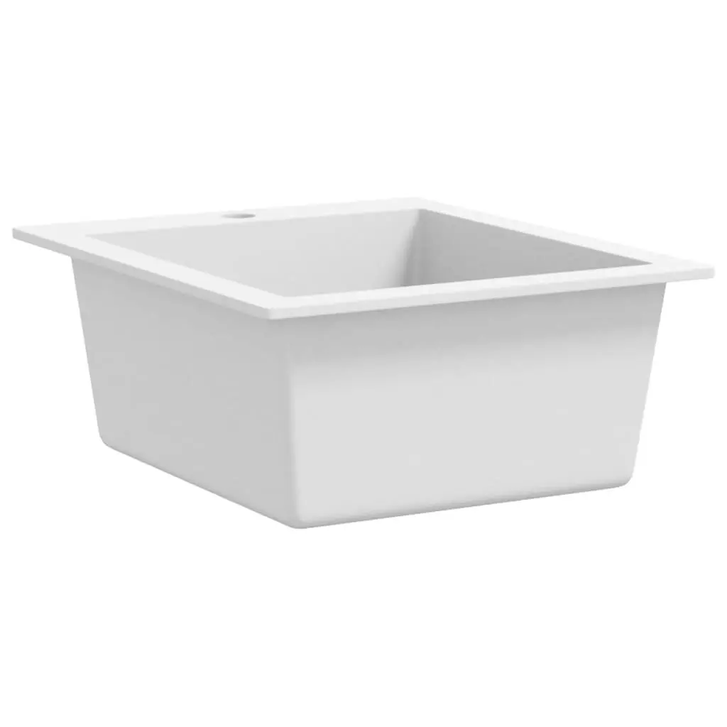 Overmount Kitchen Sink Single Basin Granite Cream White 145517