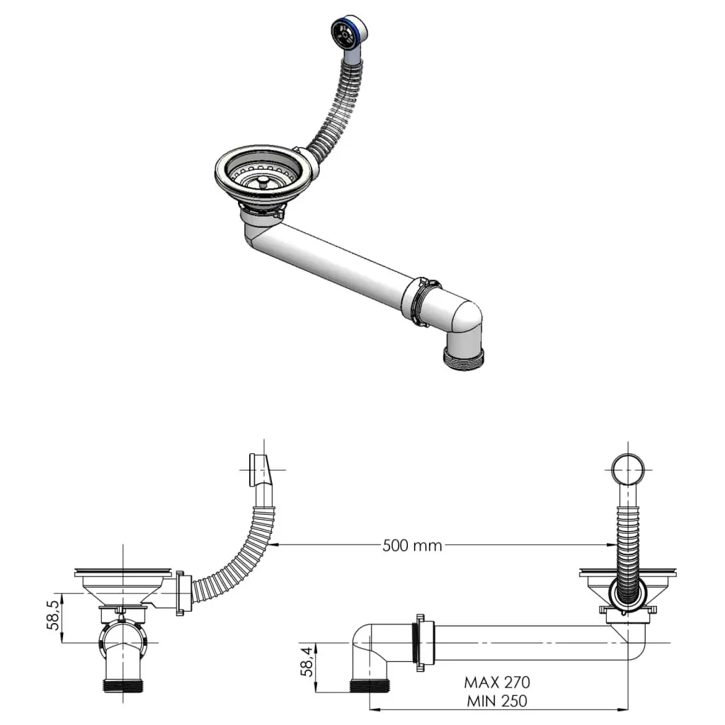 Overmount Kitchen Sink Single Basin Granite Cream White 145517