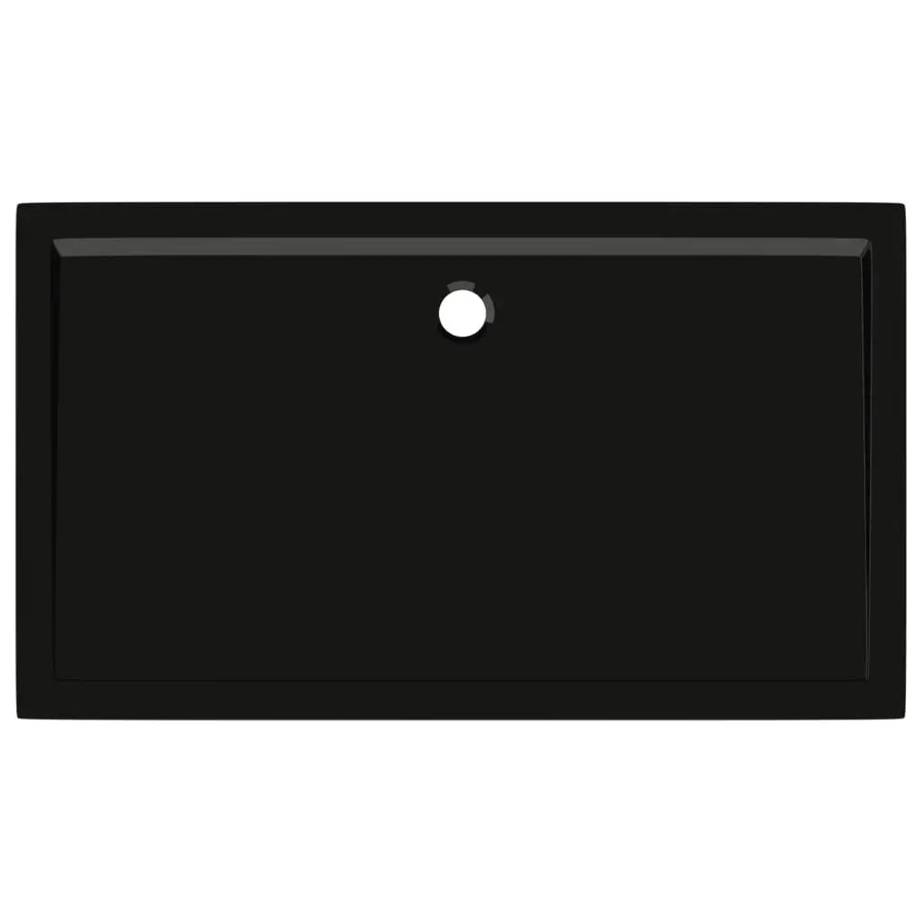 Rectangular ABS Shower Base Tray Black 70x120 cm 148914