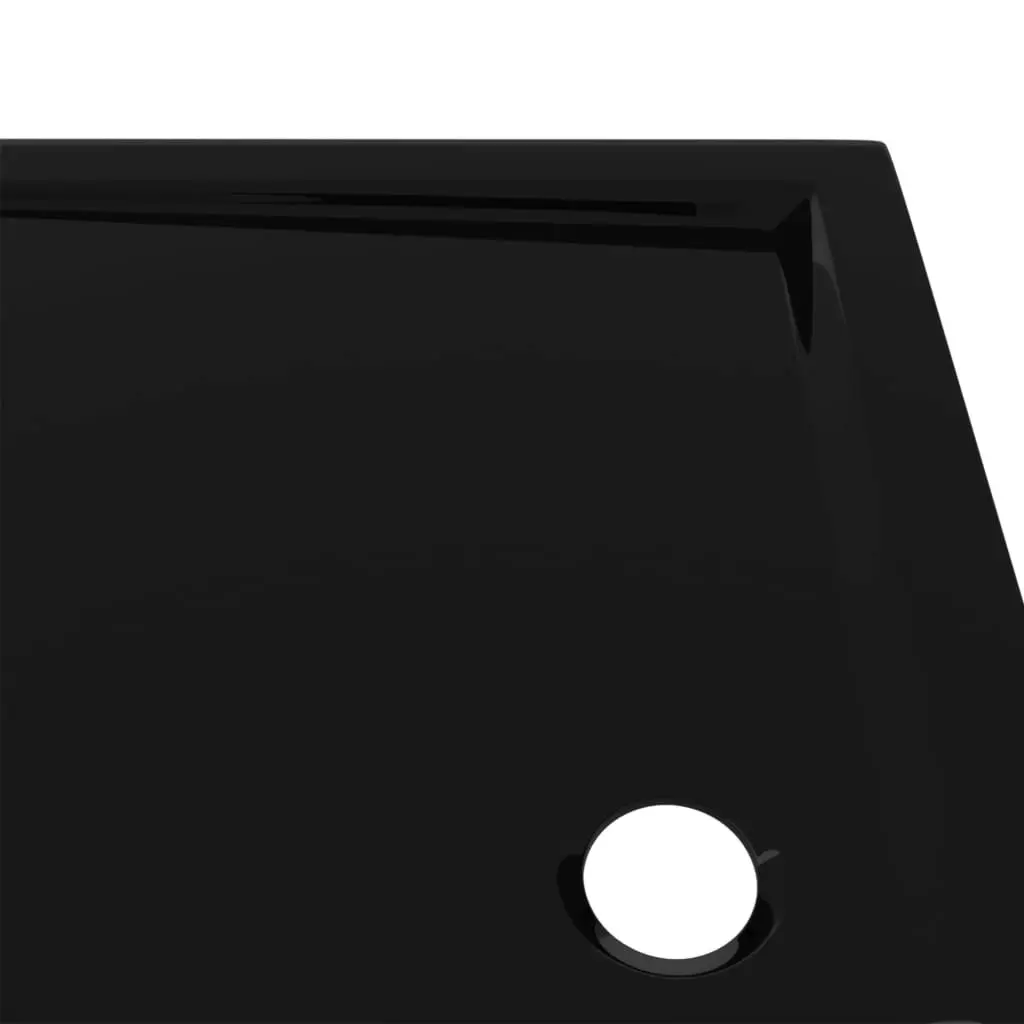 Rectangular ABS Shower Base Tray Black 70x90 cm 148911