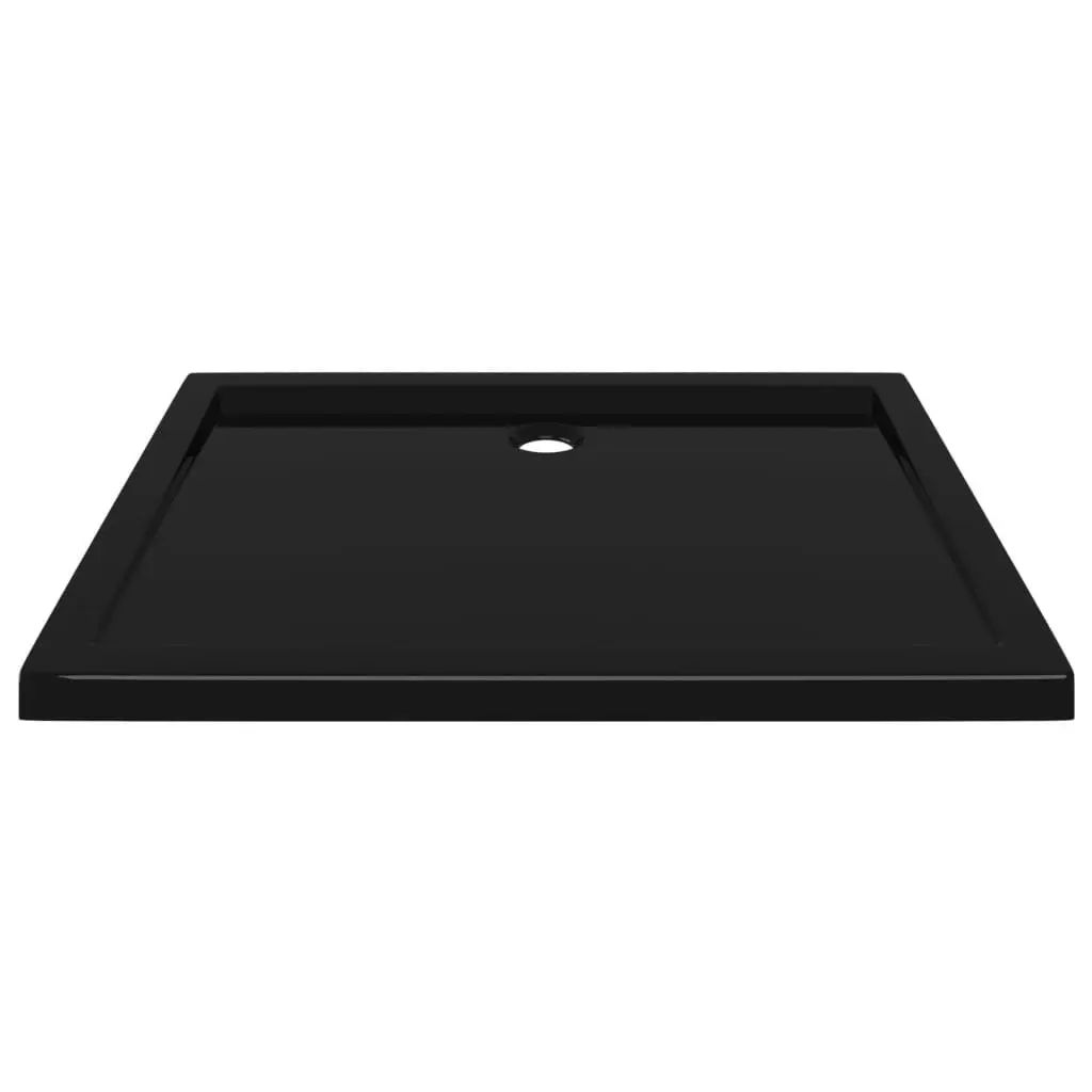 Rectangular ABS Shower Base Tray Black 80x100 cm 148912