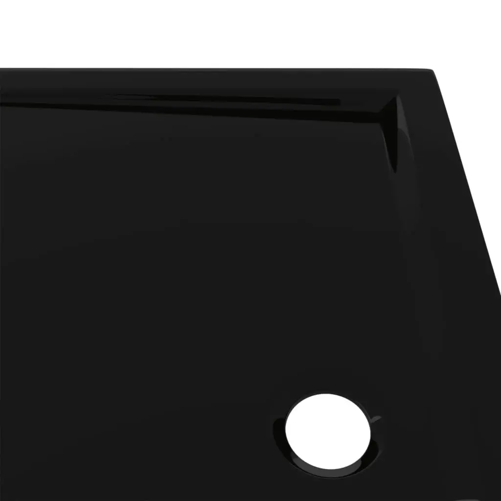 Rectangular ABS Shower Base Tray Black 80x100 cm 148912