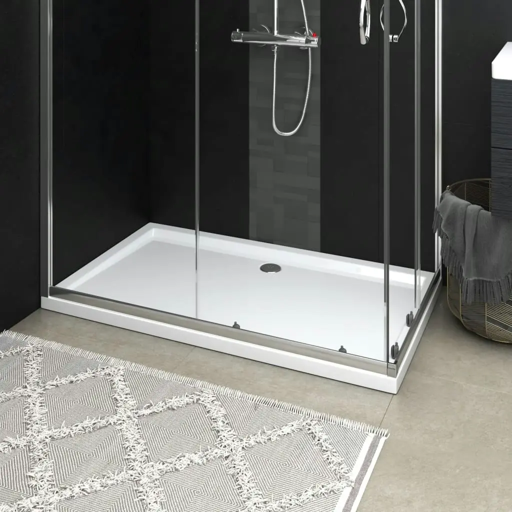 Rectangular ABS Shower Base Tray White 70x120 cm 148905